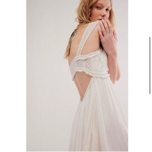 New Free People Hadlee White Maxi Dress - Picture 3 of 8